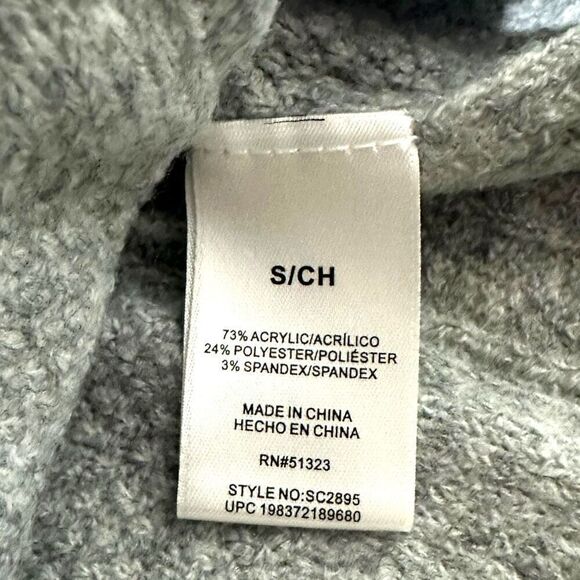 Vince Camuto Women's Cable Sweater Light Heather Grey Size Small - Picture 8 of 10